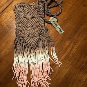 Pura vida macrame purse
